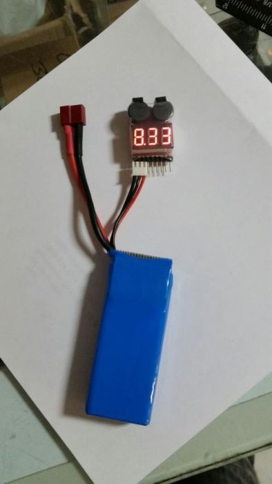 Testador, sinalizador, aviso bateria, salva bateria Li-po