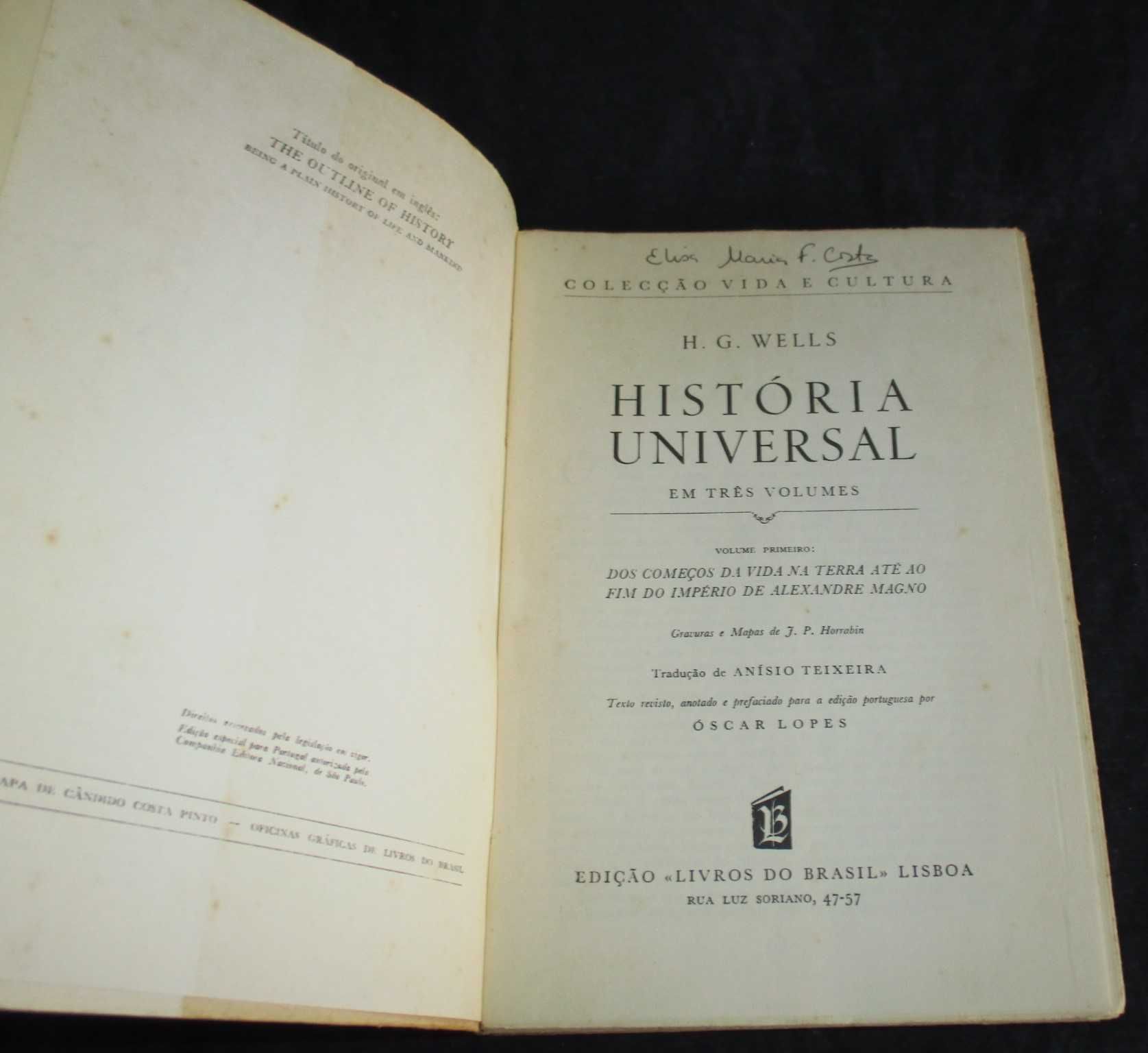 Livro História Universal H. G. Wells 2 Volumes