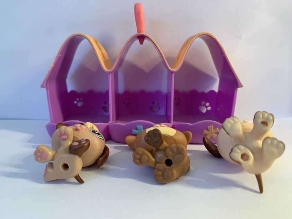 LPS Littlest Pet Shop - figurki pieski z budą