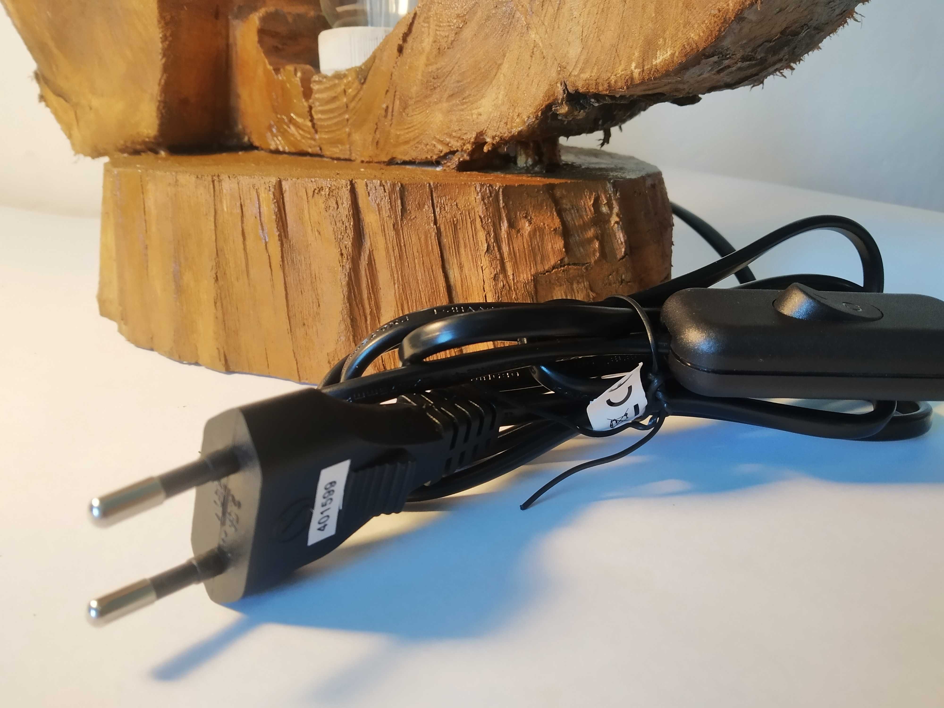 Nowa drewniana Dębowa Lampa stojąca + gratis