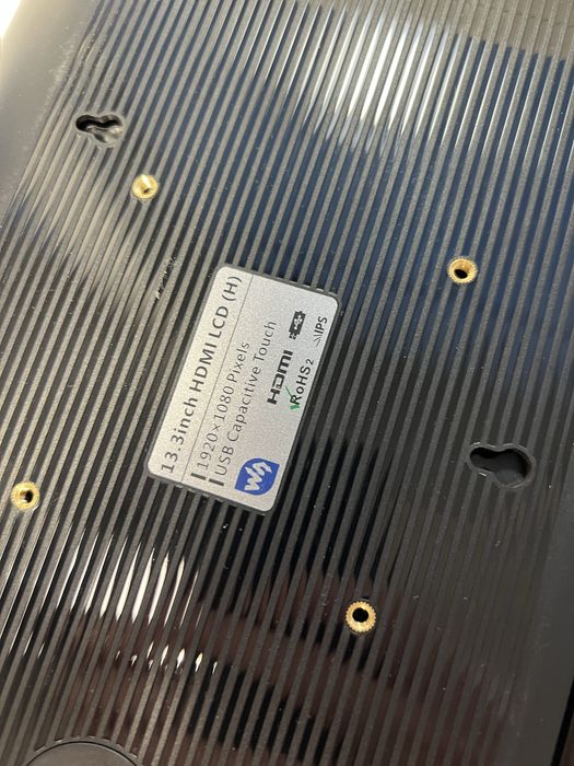 Сенсорний IPS-монітор 13,3ʼʼ FullHD з HDMI та звуком 12в