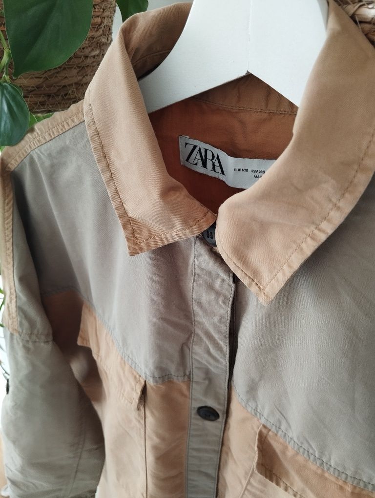 Koszula damska oversize, sukienka koszulowa, tunika, kolory ziemi, beż