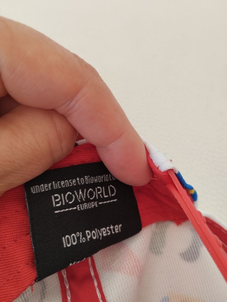 Czapka z daszkiem dziecięca Super Mario, BioWorld, biała, nowa, oryg.
