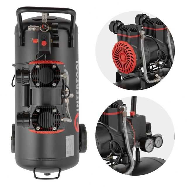 Компресор 50 л, 220 В, 8 aтм, 250 л/хв, 2800 об/хв. INTERTOOL PT-0035.