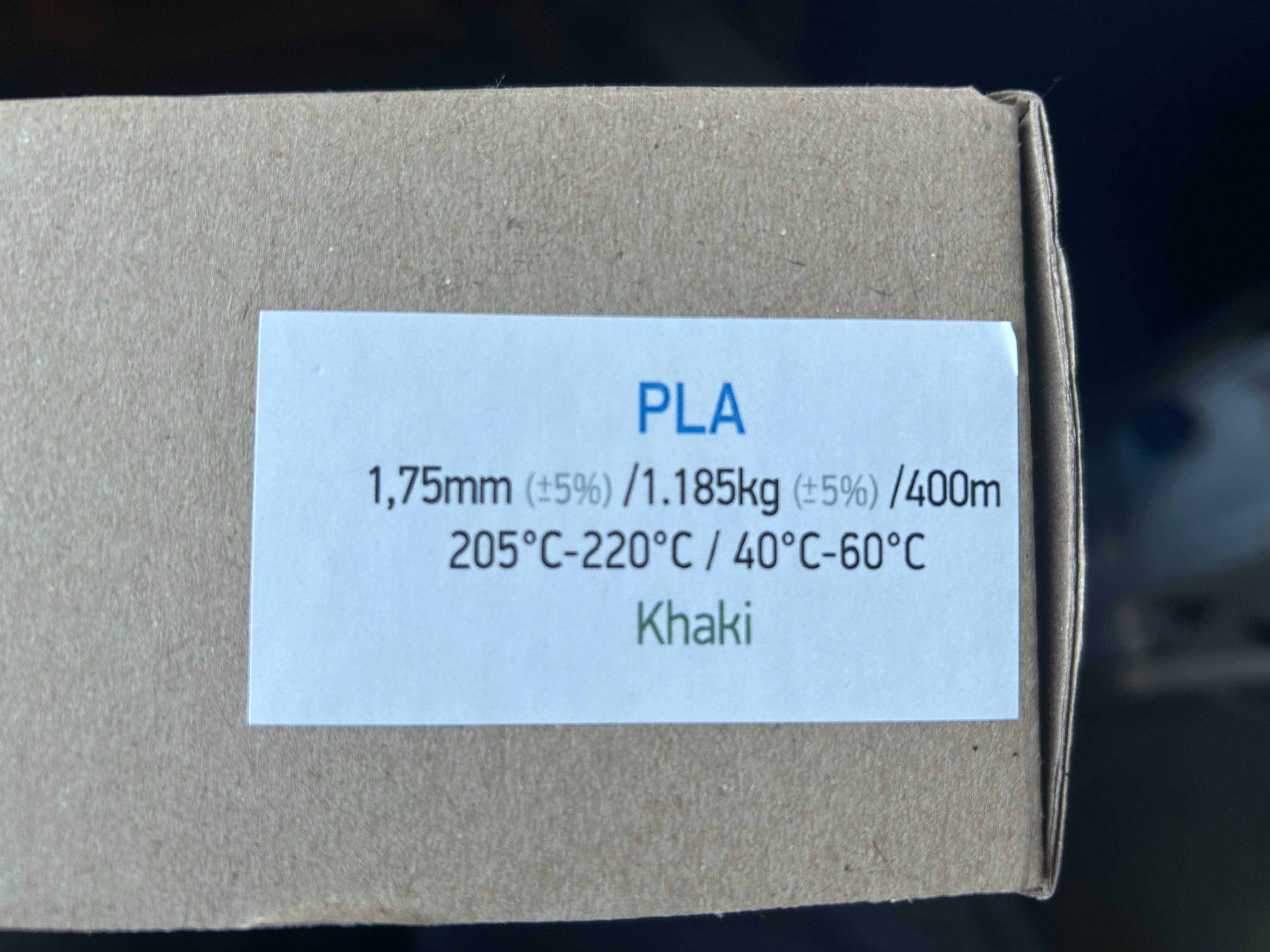 1,200кг Пластик для 3D принтера, филамент PLA Khaki Plexiwire filament