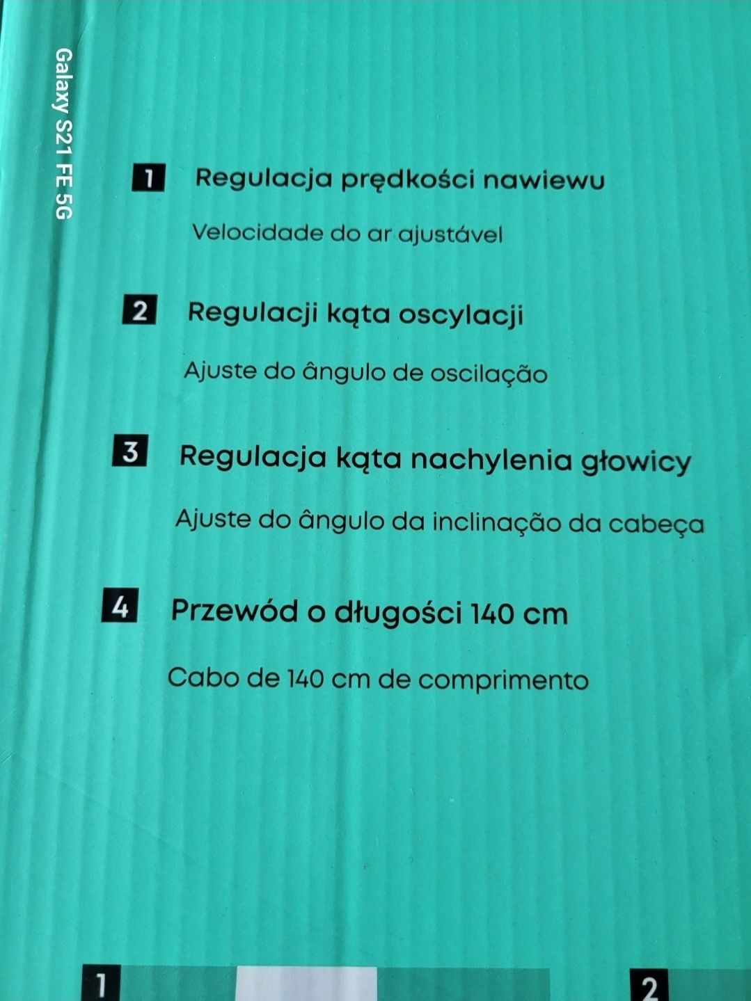 Nowy Wentylator biurkowy 35W Wiatrak Średnica czaszy 34cm