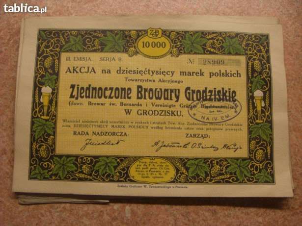 AKCJA BROWARY GRODZISKIE 10 000 marek polskich