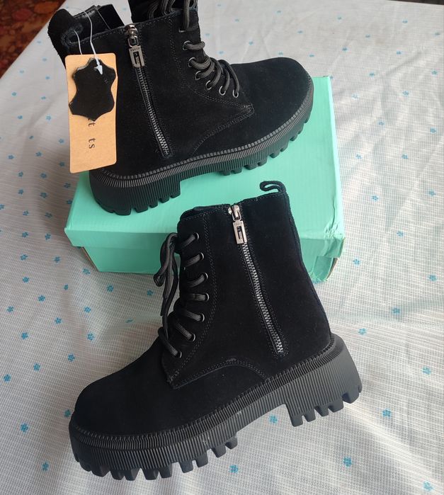 НОВІ зимові шкіряні черевики 37р