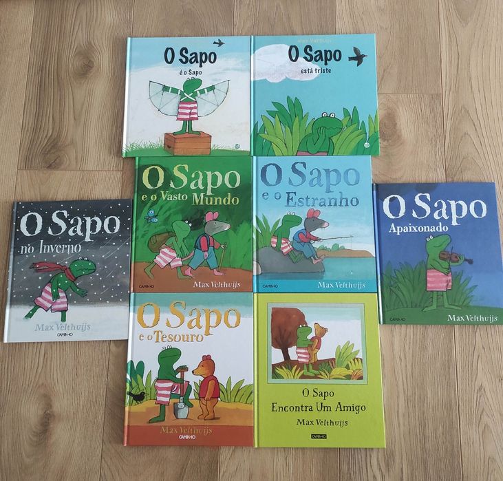 Livros infantis coleção "O Sapo", em estado novo