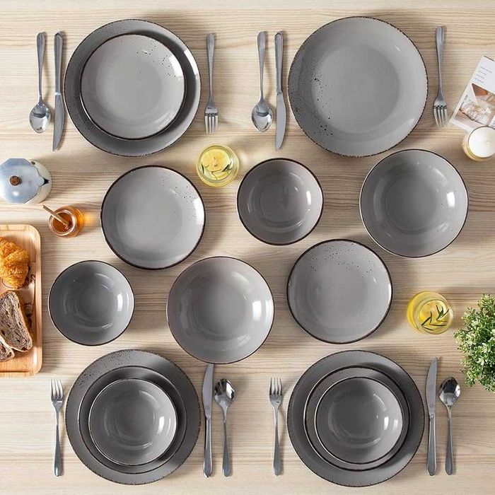 Zestaw obiadowy Vancasso Navia, 24 elementy, kamionka, dla 6 osób,