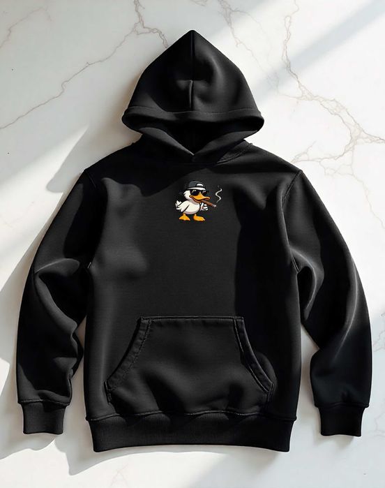 Męska Czarna Bluza M Kaczka Wersja 2