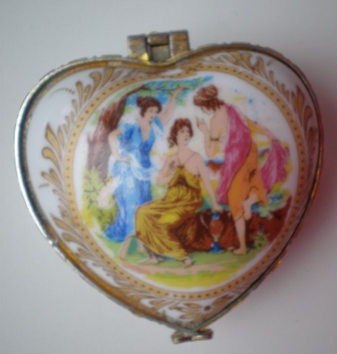 Шкатулка для ювелирки, фарфор, винтаж