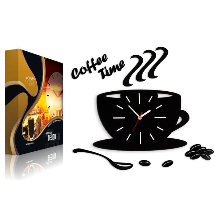 Zegar Ścienny Coffee Time Filiżanka Satin