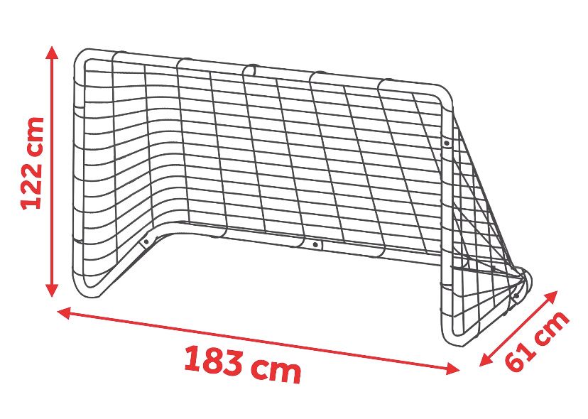 Bramka piłkarska do piłki nożnej 183x122 cm stabilna duża