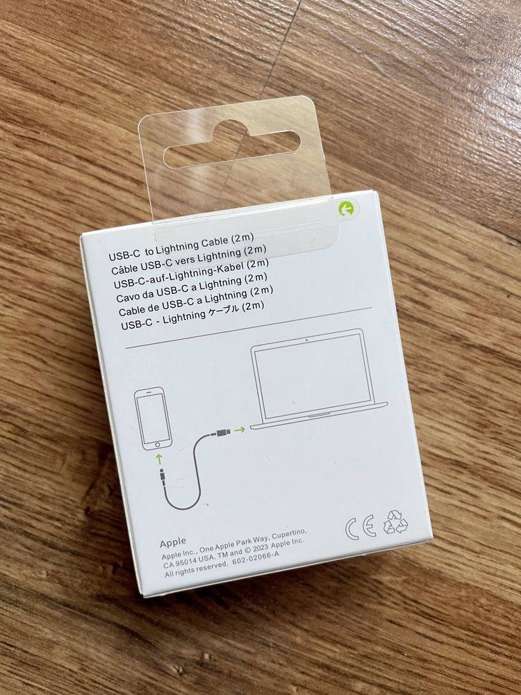Oryginalny nowy kabel przewód Apple iPhone Typ C - Lightning 2m