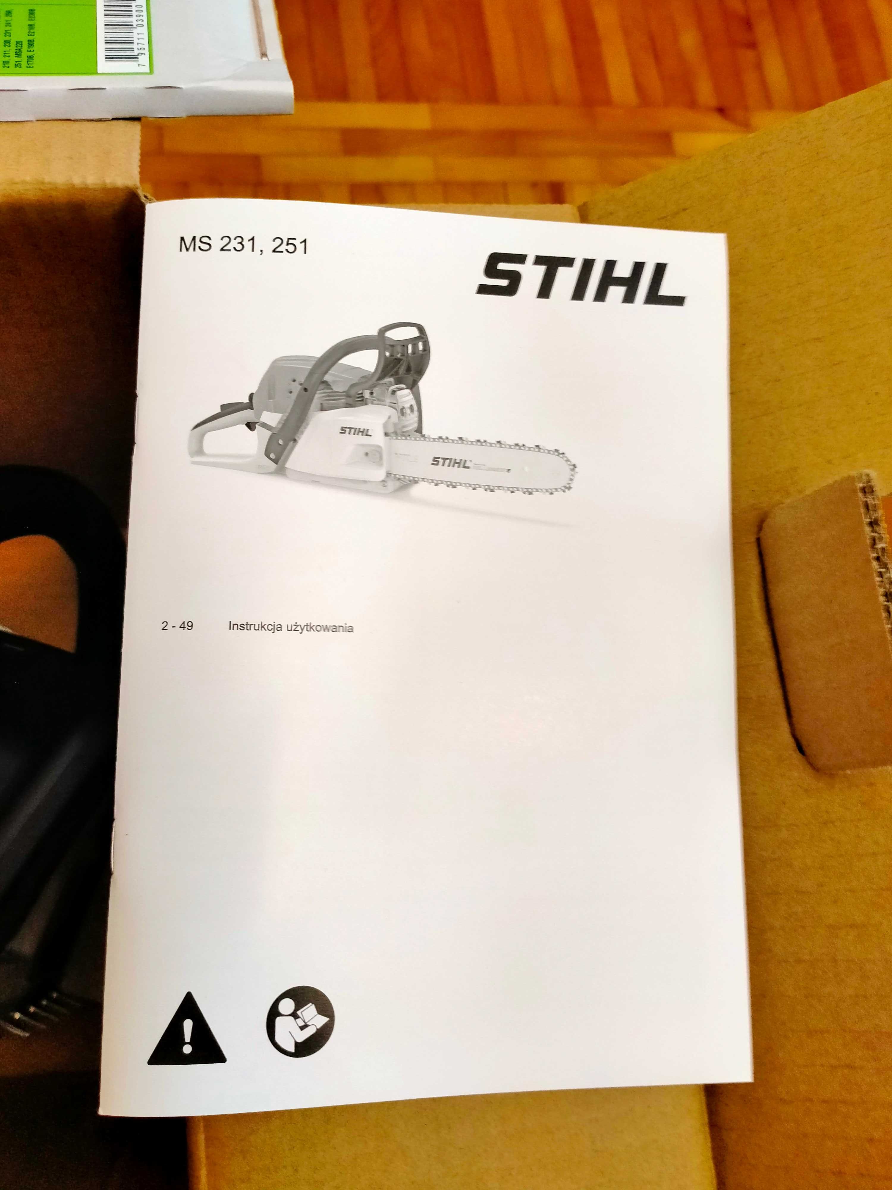 Piła spalinowa STIHL MS 231 2,7 KM Nowa zakupiona w Polsce w STIHL