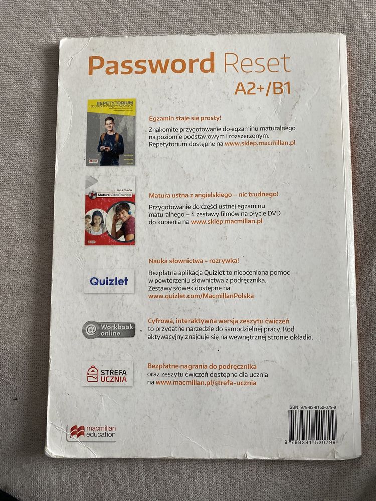 PODRECZNIK I ĆWICZENIA Język angielski Password reset A2+/B1