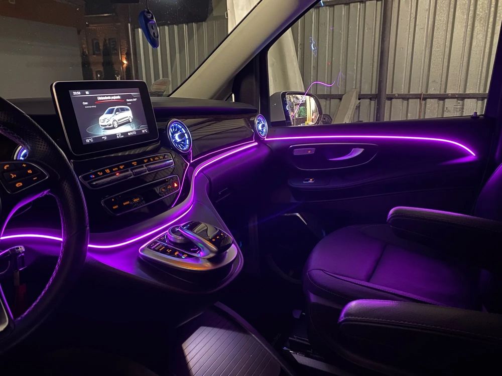 Контурная Ambient подсветка салона на все марки авто LED RGB Освещение