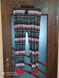 Spodnie piżamy świąteczne bawełniane Myszka Miki rozmiar M 38