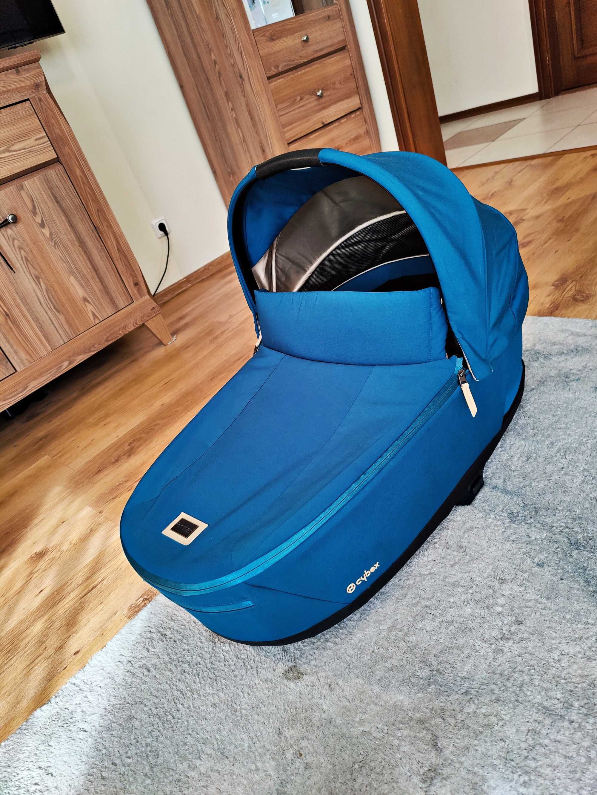 Cybex e‑Priam 4.0 | Rose Gold + Mountain Blue | gondola + spacerówka