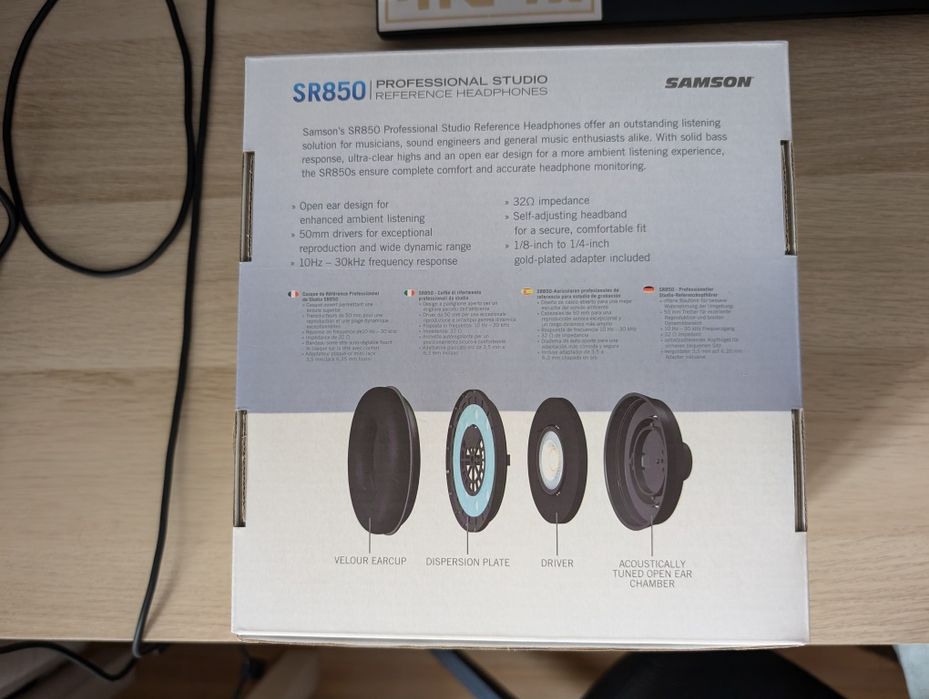 Studio Headphones Professional Samson SR850