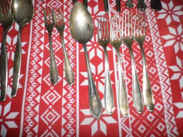 Widelce Łyżki posrebrzane 35 szt