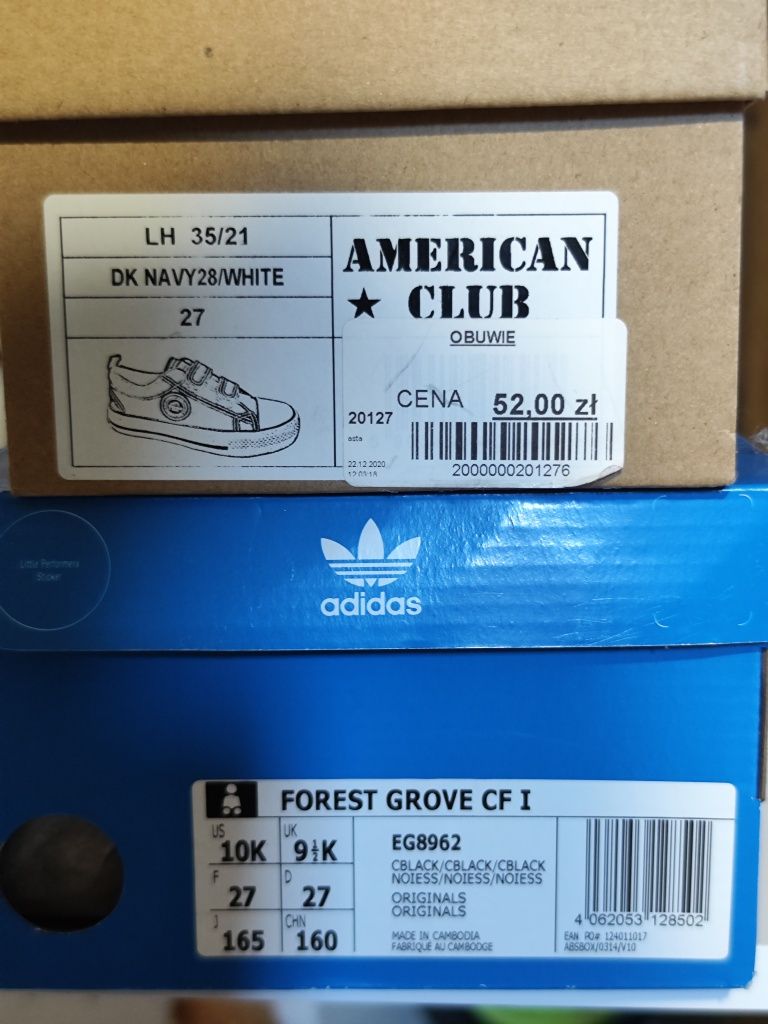 Buty sportowe adidas trampki 27 dwie pary rozmiar 27