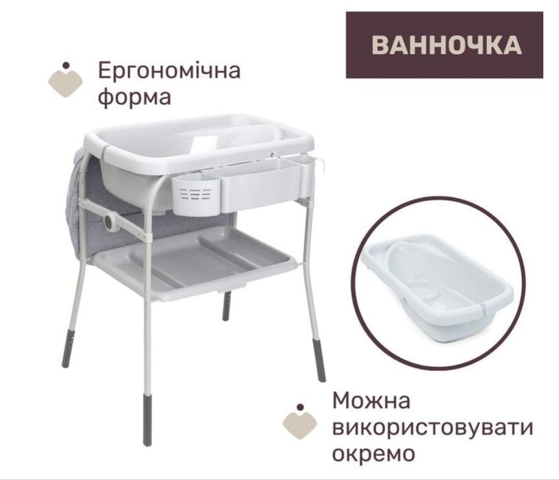 Пеленальний столик з ванночкою Chicco