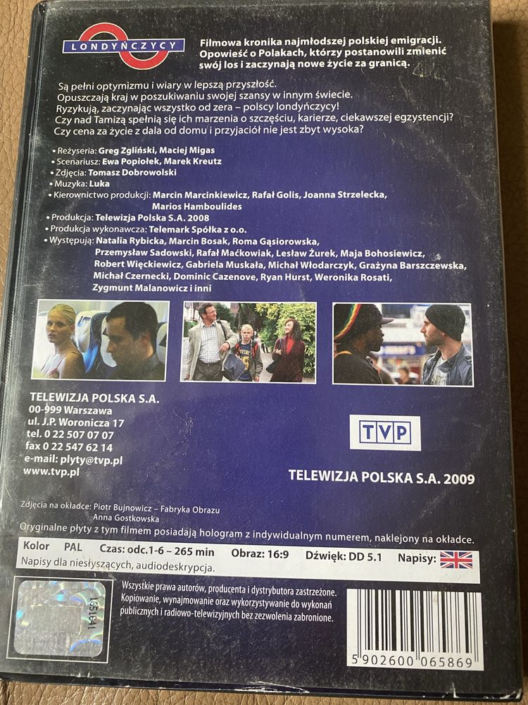 Serial Londyńczycy 1, płyty dvd 2