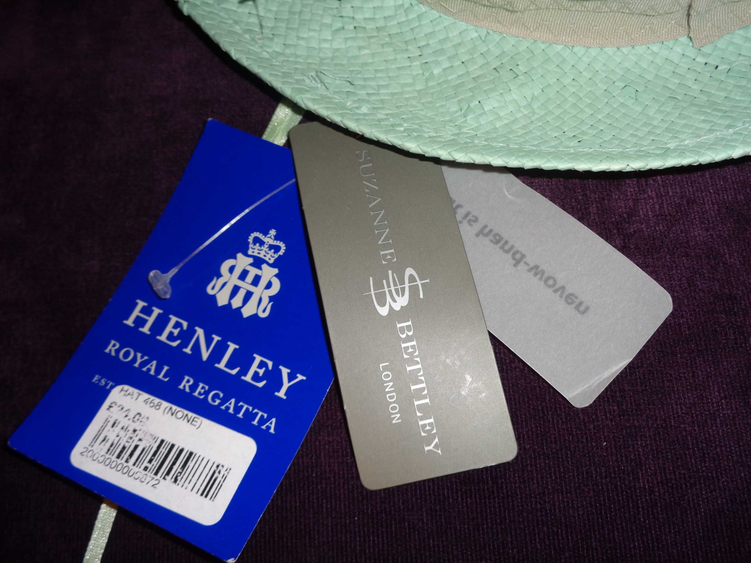 Henley Royal Regatta SUZANNE BETTLEY London miętowy kapelusz NOWY