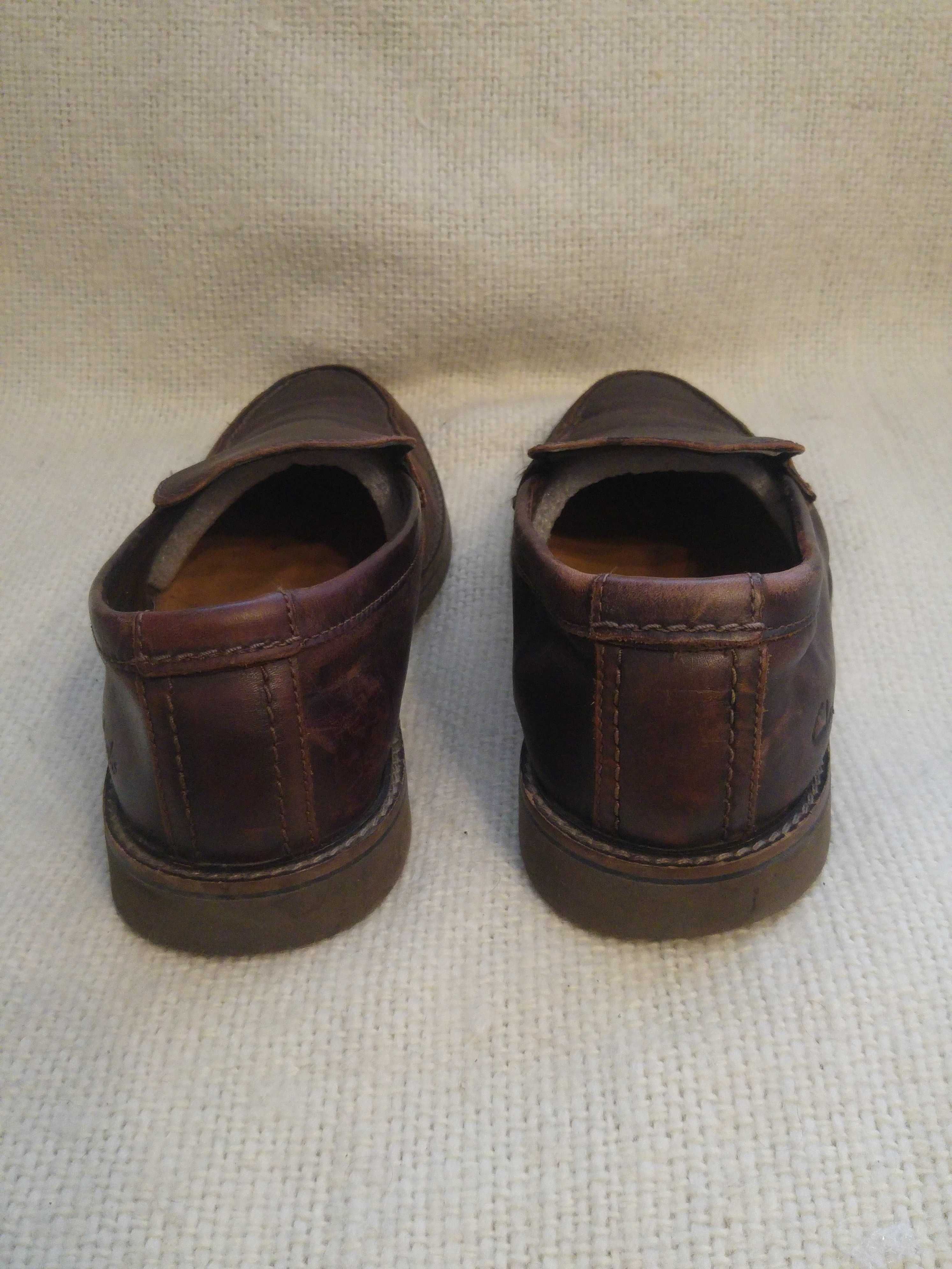 Półbuty, mokasyny skórzane męskie Clarks