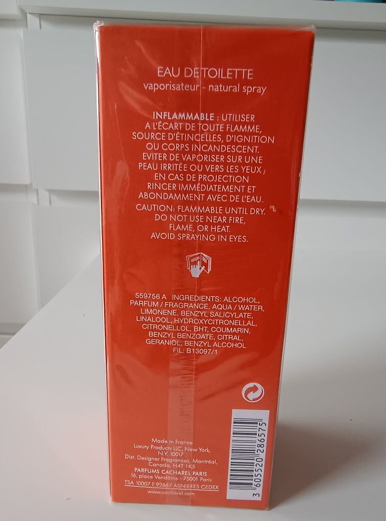 Cacharel liberte 50ml EDT. Nowy.