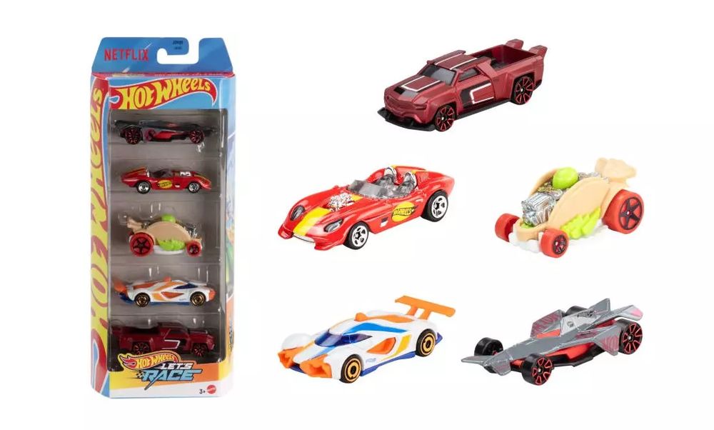 Hw Samochodzik 5-pak Let S Race Start Jdr20 Wb12. Mattel. Nowy Produkt