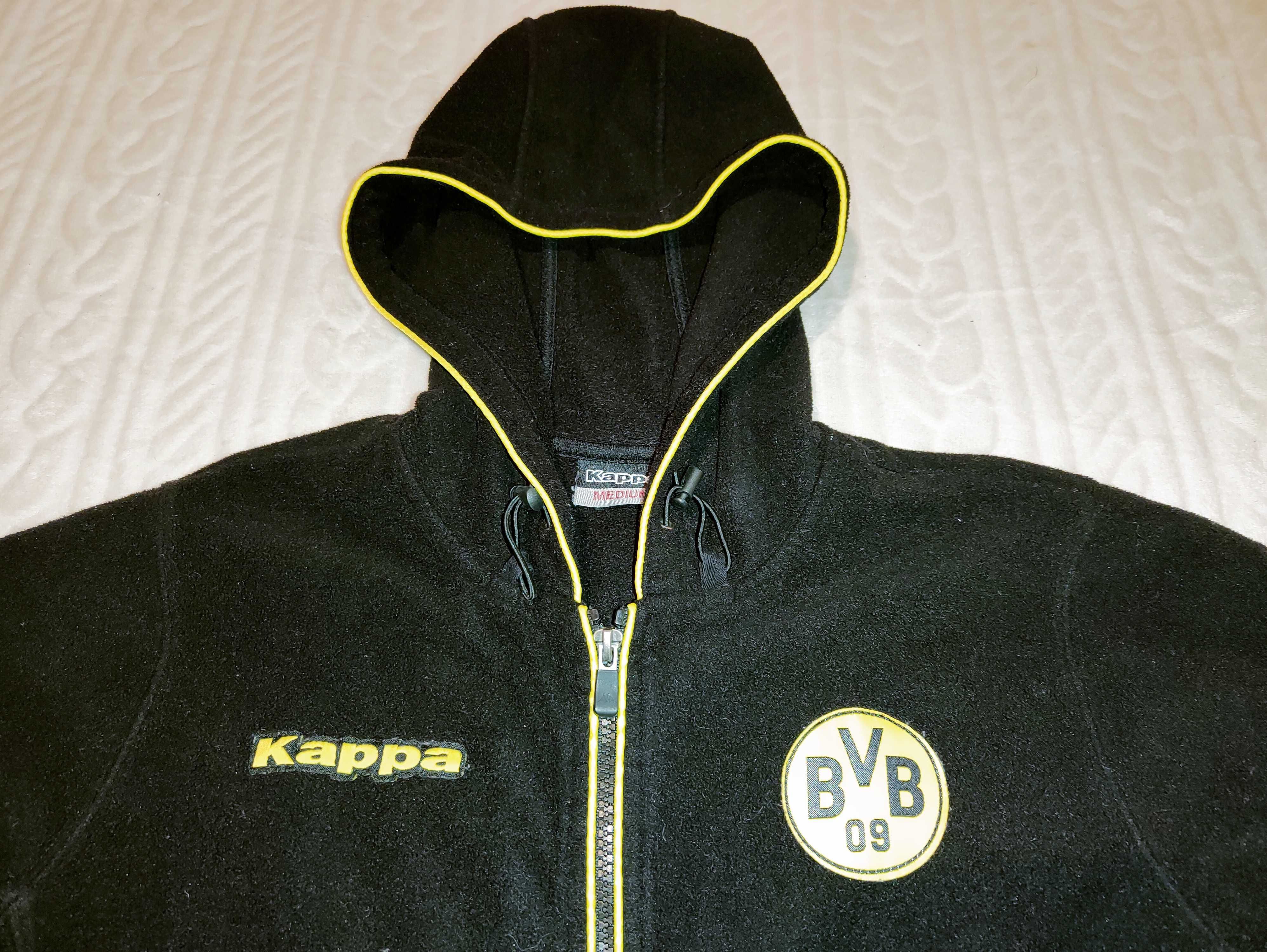 BVB Borussia Dortmund piłkarski sportowy POLAR z kapturem KAPPA M
