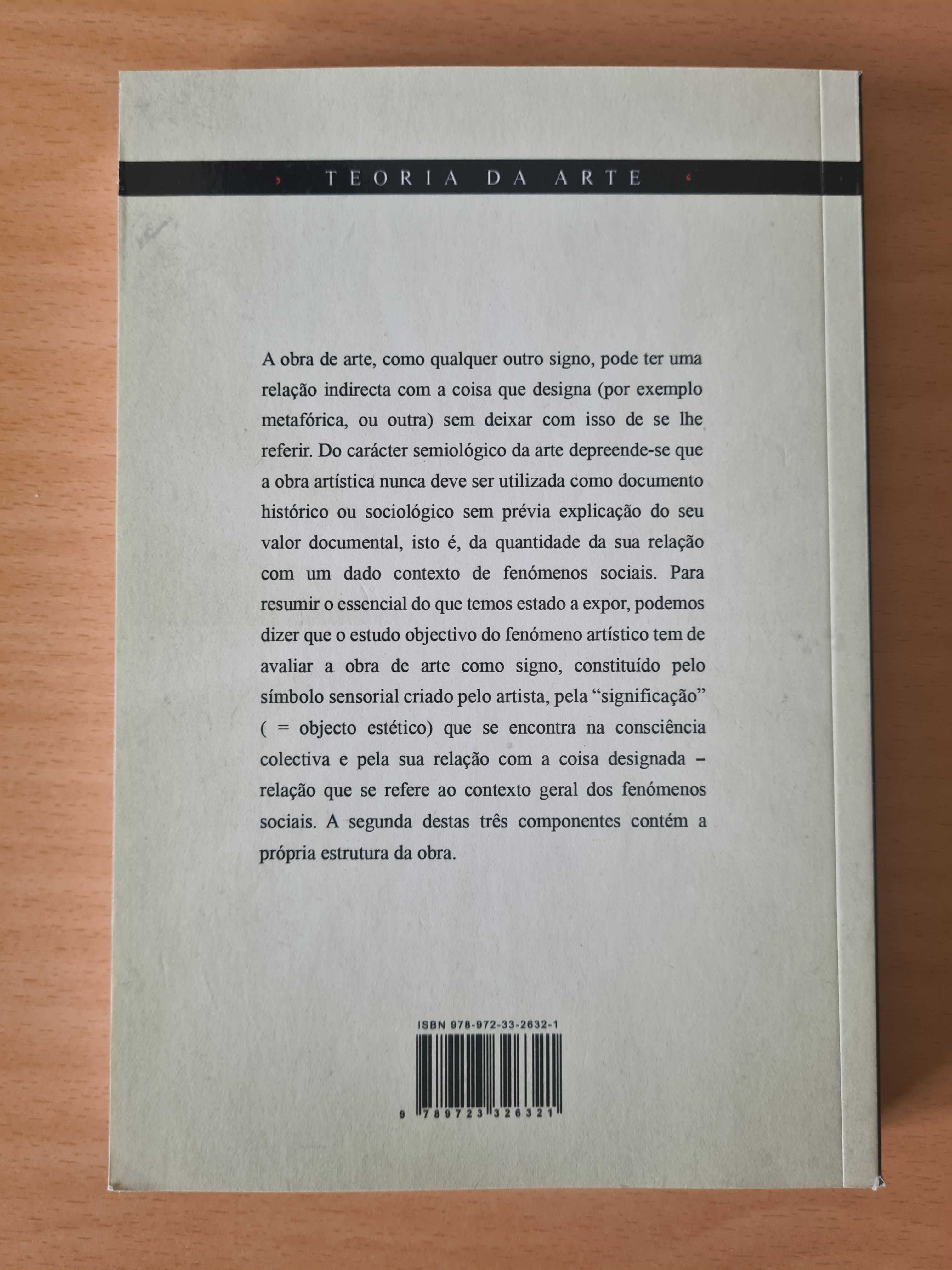 Livro "Escritos sobre Estética e Semiótica da Arte" de Jan Mukarovsky