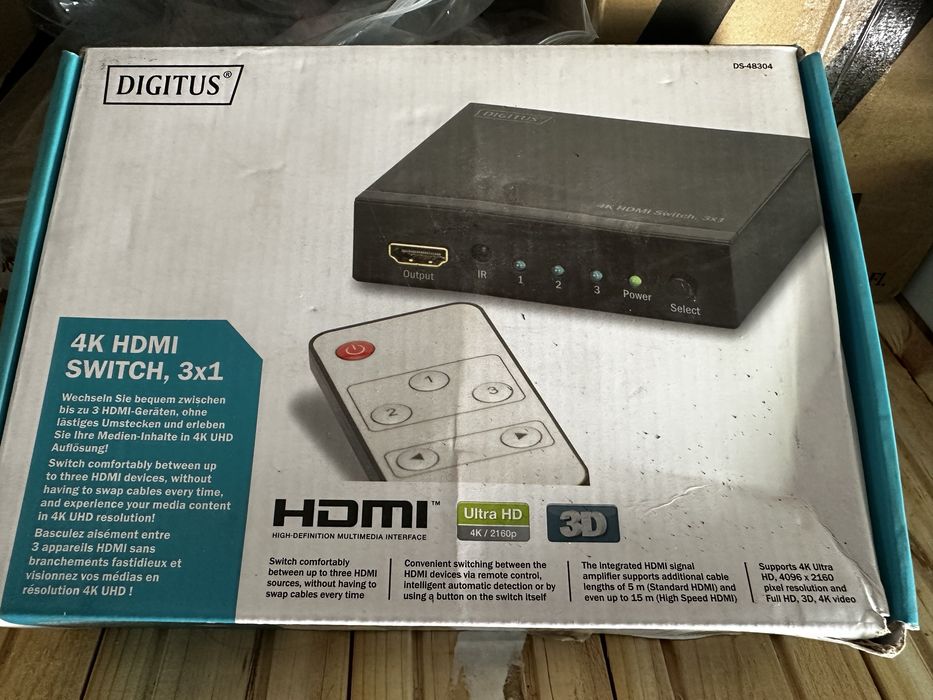 Відеокомутатор Digitus HDMI (INx3 — OUTx1) 4K