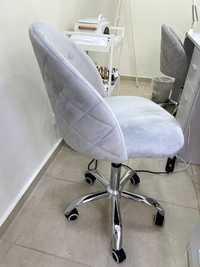 Cadeira Vint Veludo Office - Cor : Cinza
