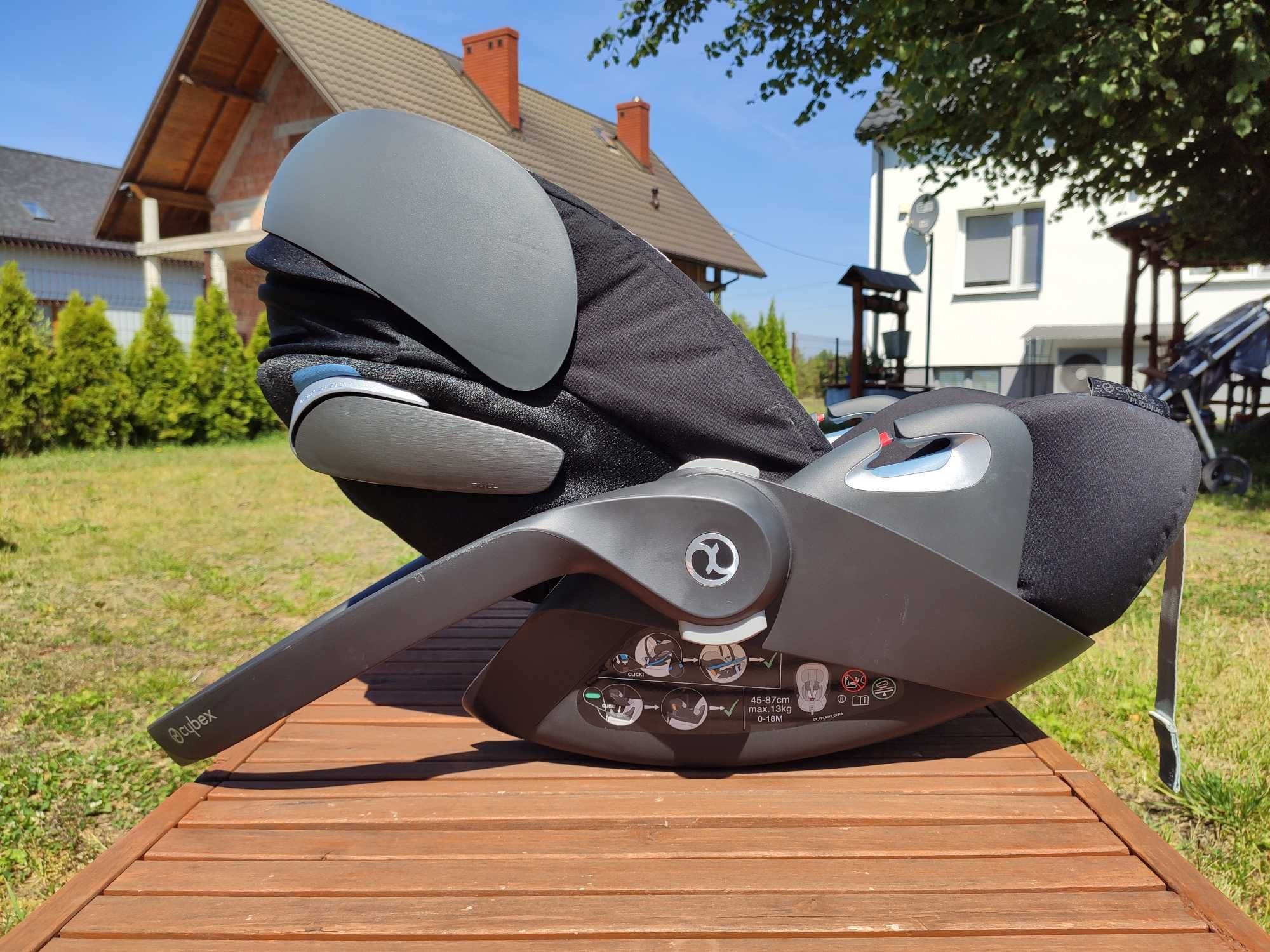 Fotelik Cybex Cloud Z i-Size Deep Black Nosidełko do bazy obrotowej