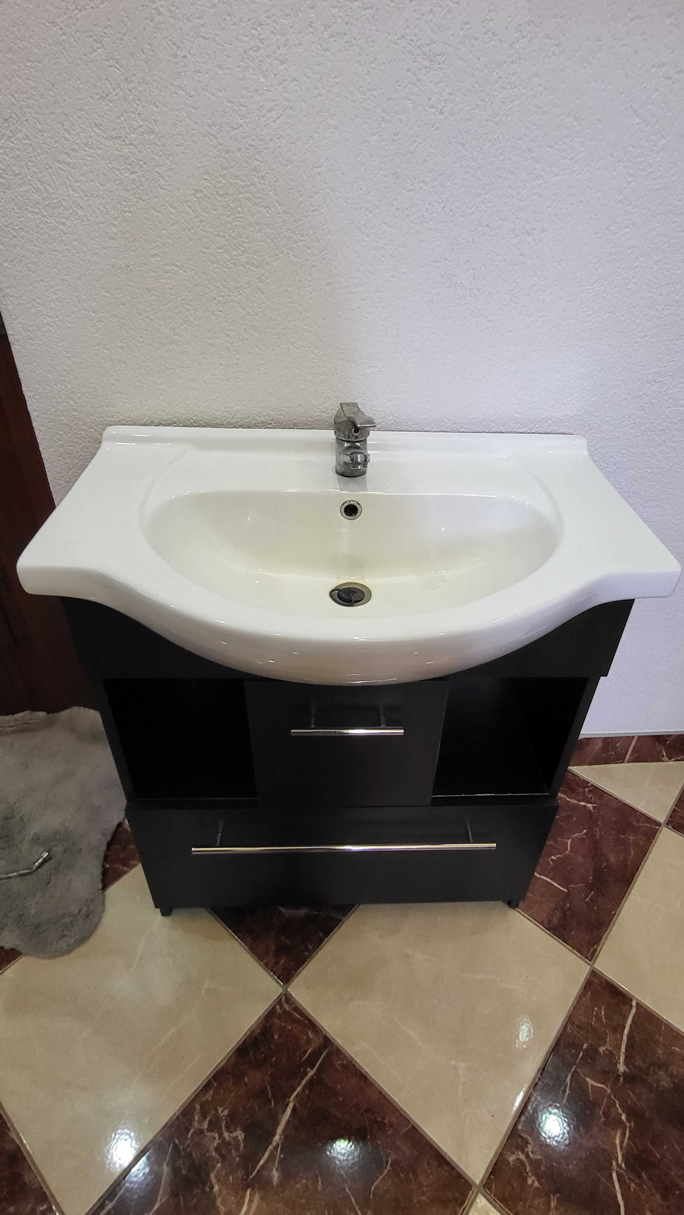 Szafka łazienkowa brązowa 76 cm