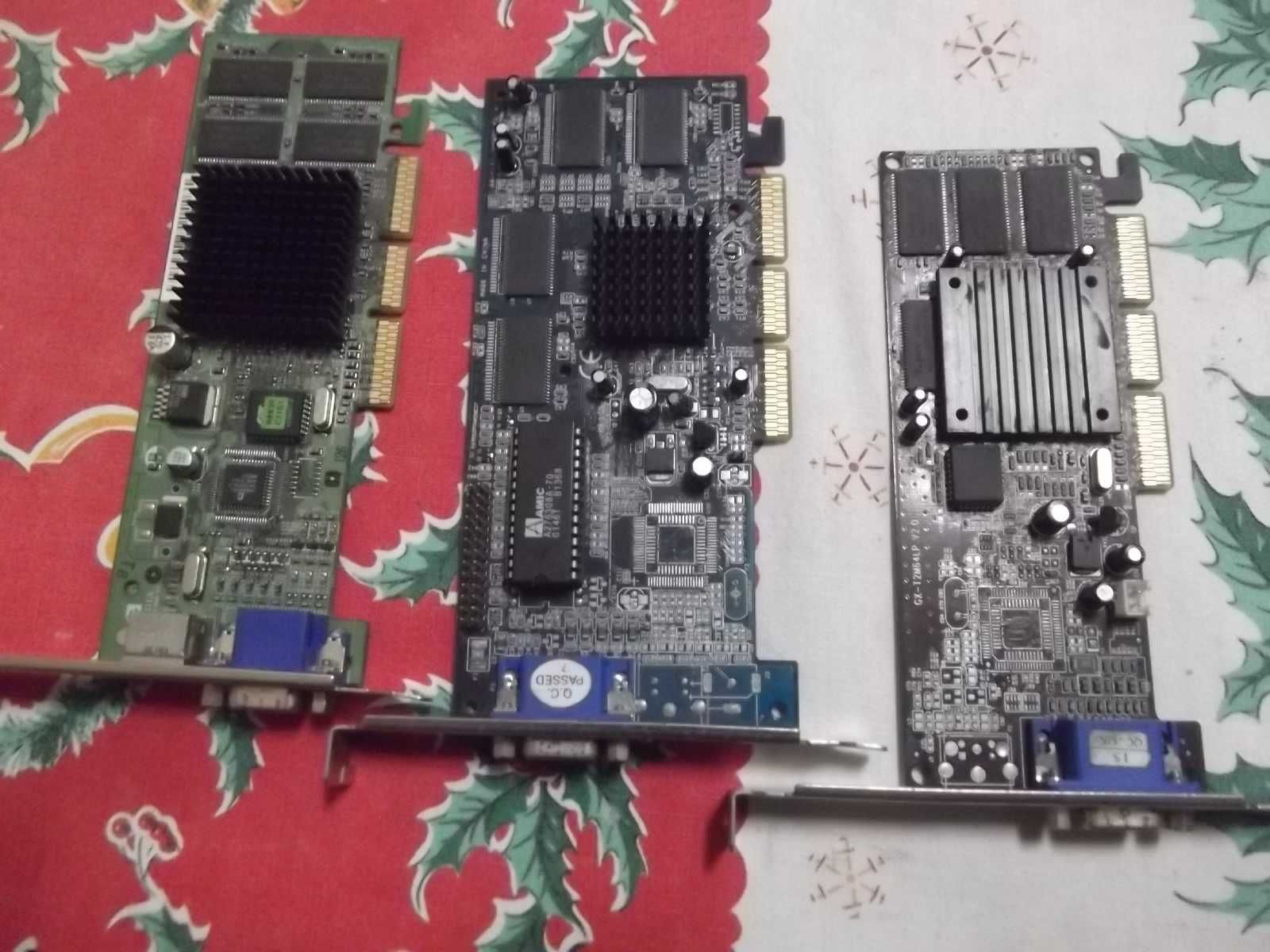 Placas gráficas antigas VGA, PCI e PCI express 256MB e outras