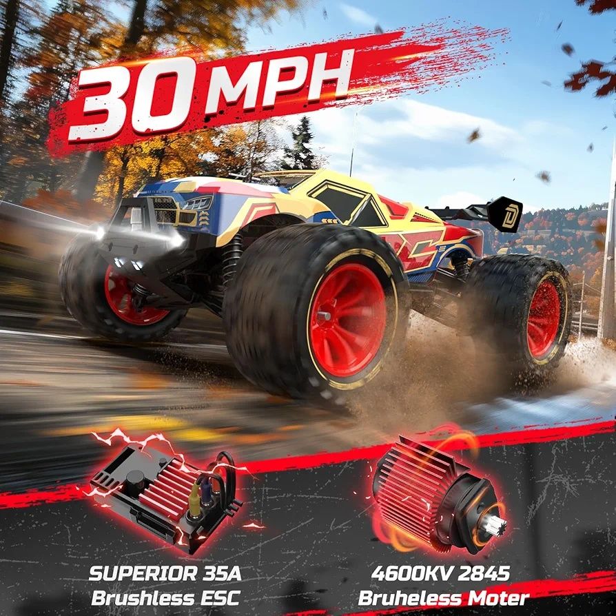 DEERC 1/14 RC Auto bezszczotkowe 50km/h 4x4 wodoodporne