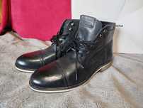 Sztyblety buty męskie Pepe Jeans rozmiar 45 skóra naturalna czarne NOW