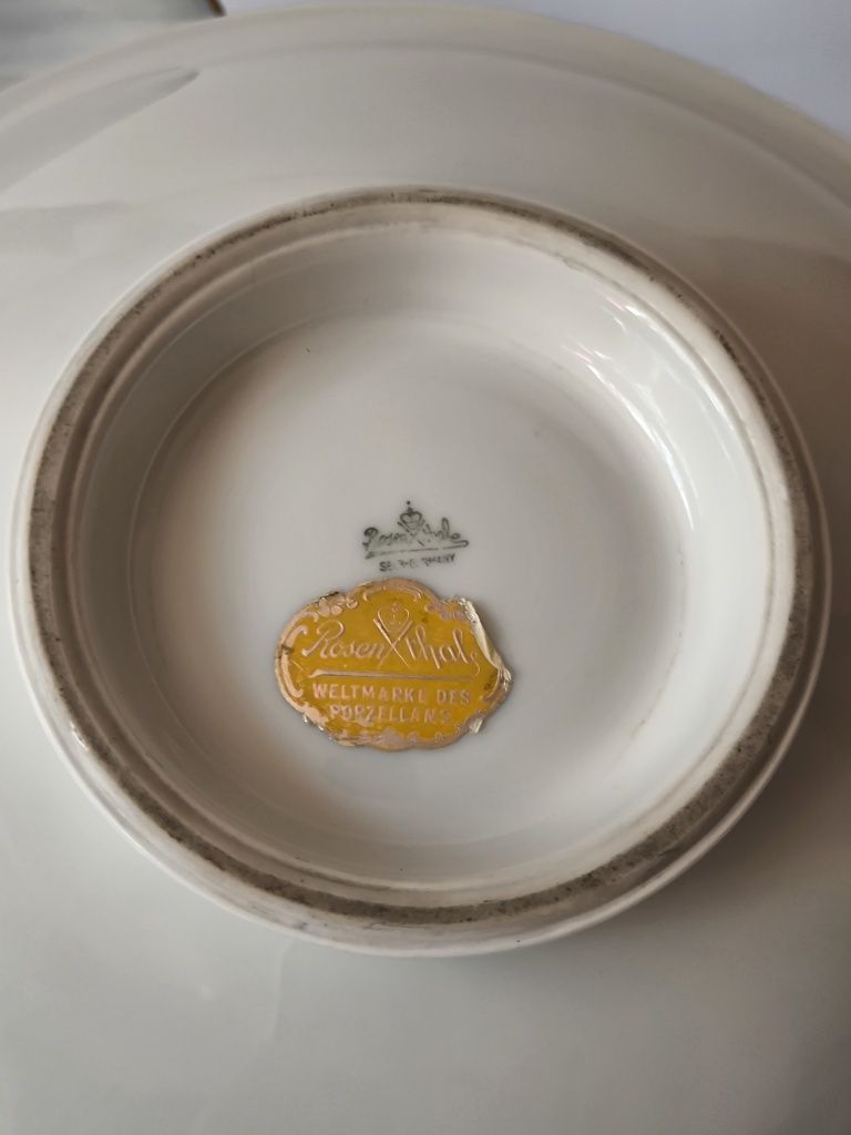 Patera na nóżce  pigwa Rosenthal piękna stara porcelana