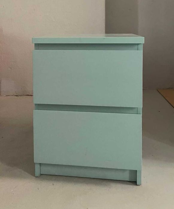Komoda 2 szuflady MALM Ikea Turkusowa