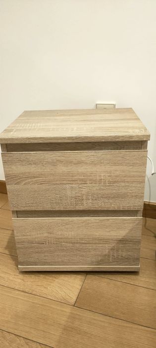 Conjunto 2 Mesinhas de cabeceira com 2 gavetas carvalho