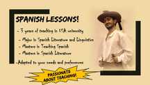 Spanish classes by native speaker with 3 years of teaching experience