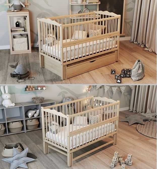 Дитяче ліжечко Веселка кольори асортимент / детская кроватка