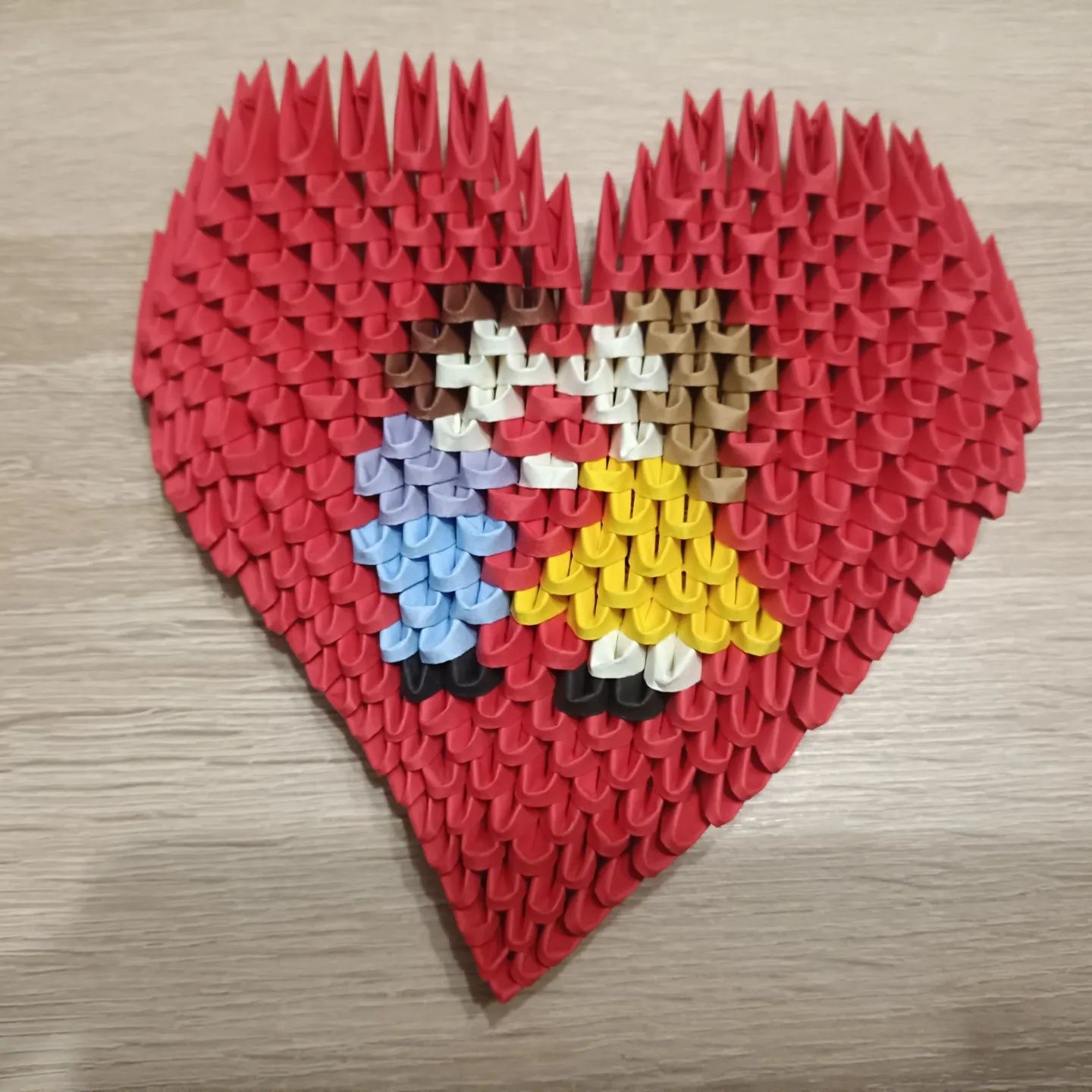 Serce Walentynka Origami Modułowe 3D