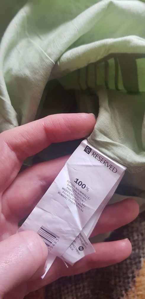 Reserved S 36 nowa bluzka 100% bawełna cotton damska Zielona
