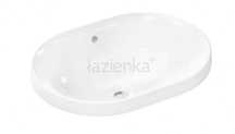 Hansgrohe Xuniva U umywalka 55x40 cm wpuszczana w blat biała